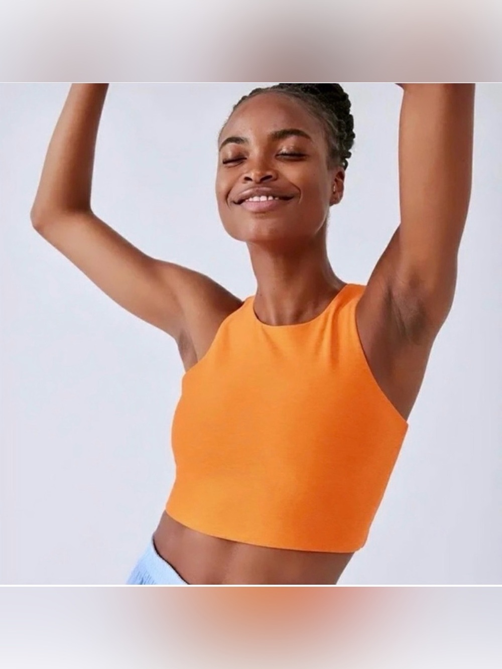 Outdoor Voices Venus Crop Top Sports Bra Orange Size XL NWT New Workout Yoga